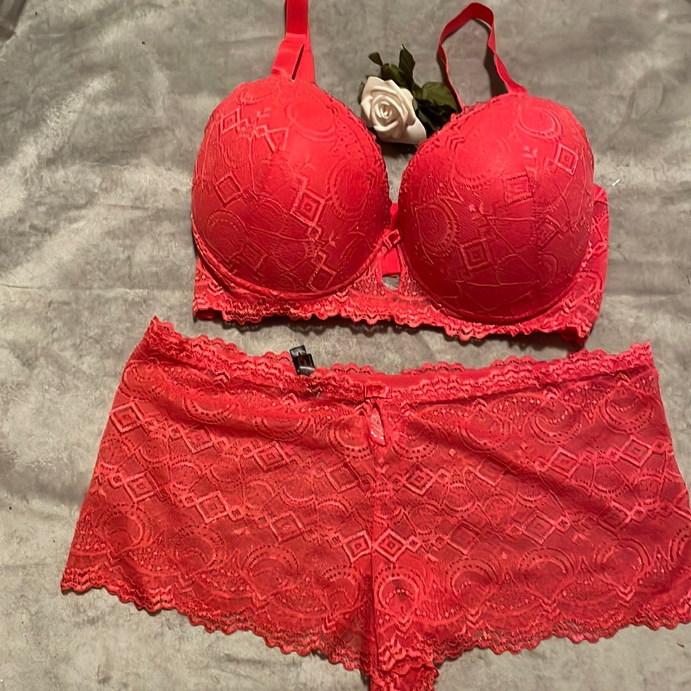 Secret Lace Plus Size Bra Set - Size 44C/3X